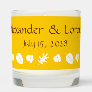 Fall Leaves in Yellow Scented Candle