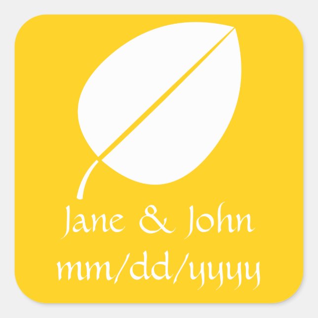Fall Leaves in Yellow Sticker (Front)