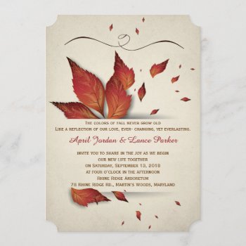 Fall Leaves Invitation by SERENITYnFAITH at Zazzle