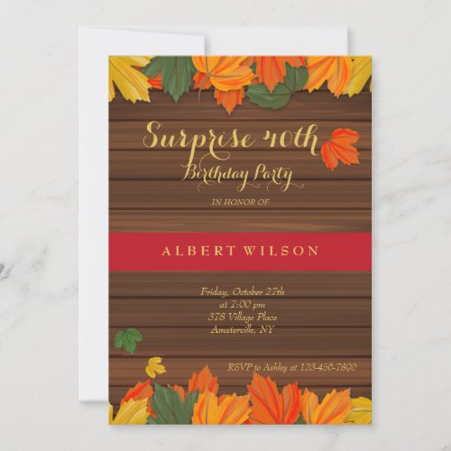 Fall Leaves Invitation