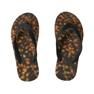 fall leaves kid's flip flops