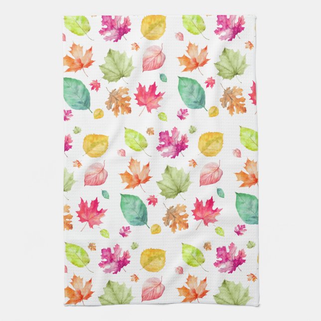 Fall Leaves  Kitchen Towel (Vertical)