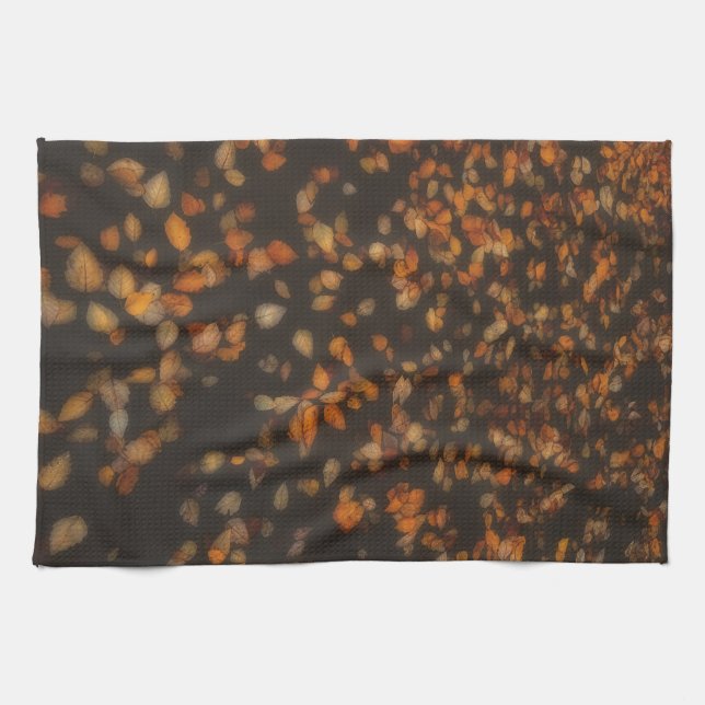 fall leaves  kitchen towel (Horizontal)