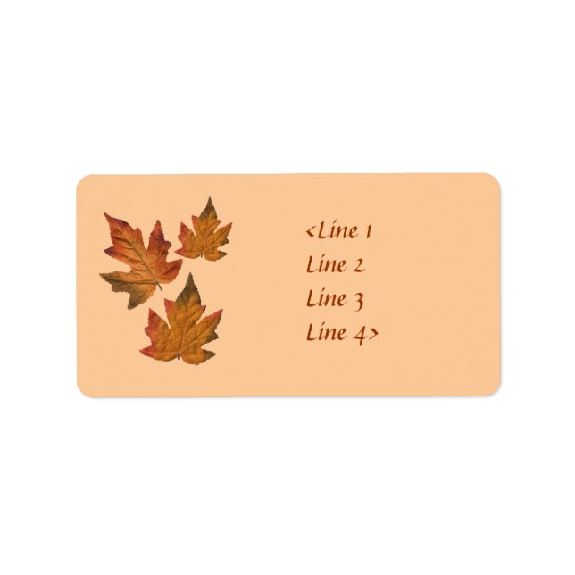 Fall Leaves Label (Front)