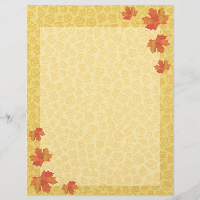 Fall Leaves Letterhead (Front)