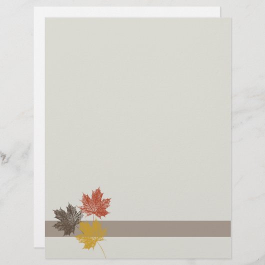 Fall Leaves Letterhead (Front/Back)