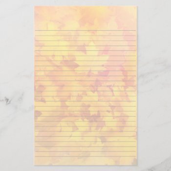 Fall Leaves Lined Writing Paper by fallcolors at Zazzle