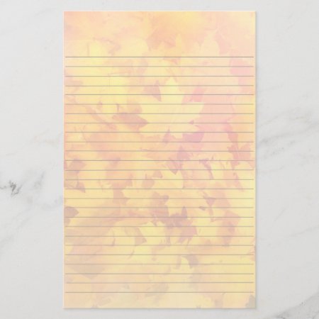 Fall Leaves Lined Writing Paper