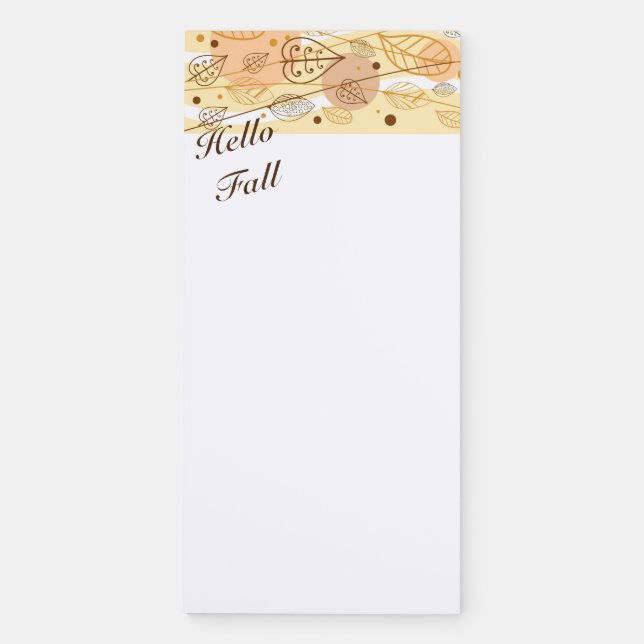 Fall Leaves Magnetic Notepad (Front)