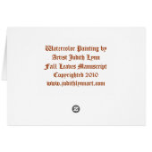 Fall Leaves Manuscript Cards (Back Horizontal)