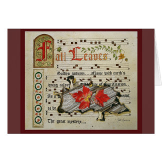 Fall Leaves Manuscript Cards