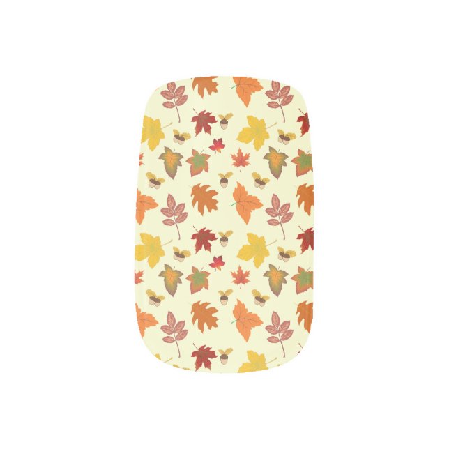 FALL LEAVES MINX NAIL ART (Left Thumb)