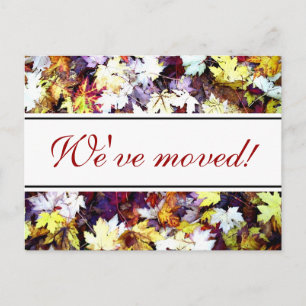 Fall leaves moving postcards Autumn scene