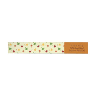 Fall Leaves: Multi-colored Return Address Labels