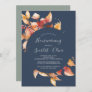 Fall Leaves | Navy Blue Housewarming Party Invitation