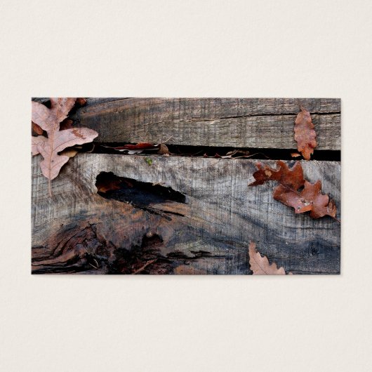 Fall Leaves on Old Wood (Front)