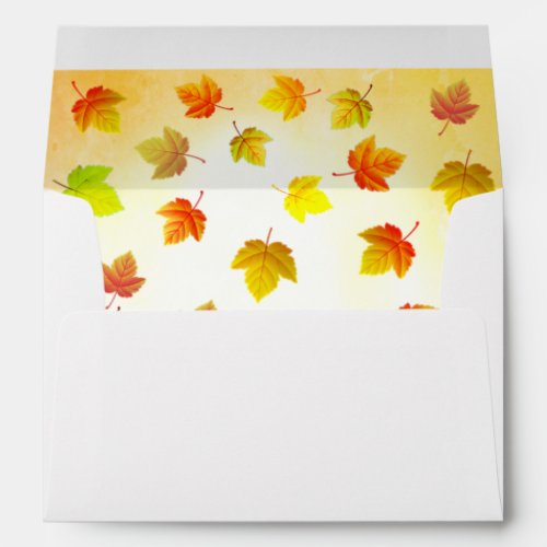 Fall Leaves on White Envelope