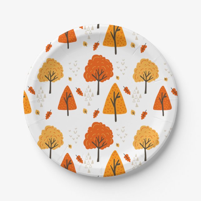 Fall Leaves Paper Plates (Front)