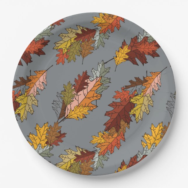 Fall Leaves Paper Plates (Front)