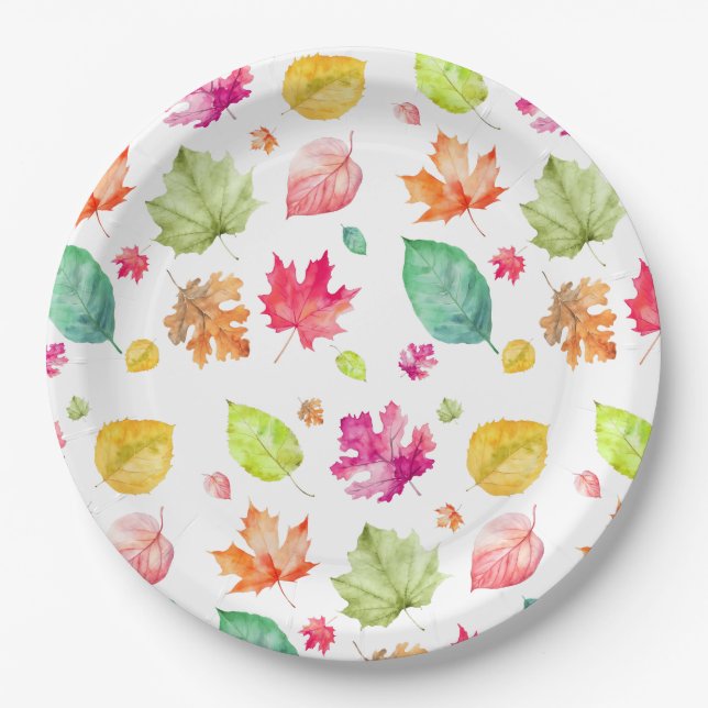 Fall Leaves  Paper Plates (Front)