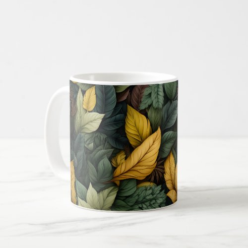 Fall Leaves Pattern Coffee Mug