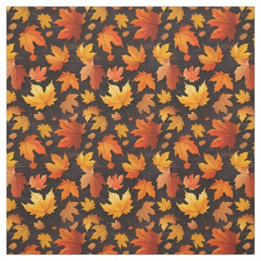 Fall Leaves Pattern Fabric