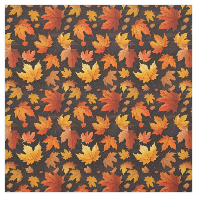 Fall Leaves Pattern Fabric (Swatch)
