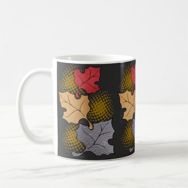 Fall leaves Pattern on a mug (Left)