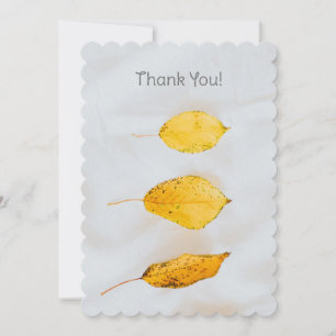 Fall Leaves, Personalize Message & Name Thank You  Card