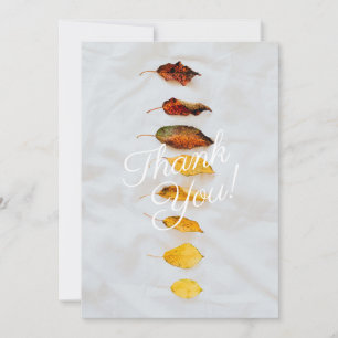 Fall Leaves, Personalize Message & Name Thank You Card