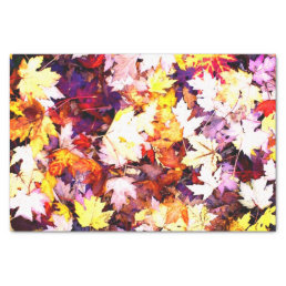 Fall leaves photo print custom decoupage crafts tissue paper