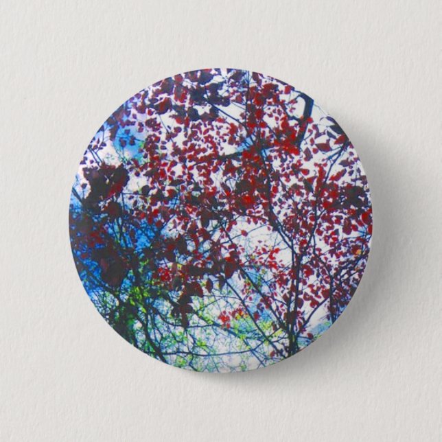 Fall Leaves Pinback Button (Front)