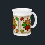 Fall Leaves Pitcher<br><div class="desc">Fall leaves tile pattern</div>