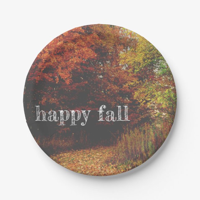 Fall Leaves Plate (Front)