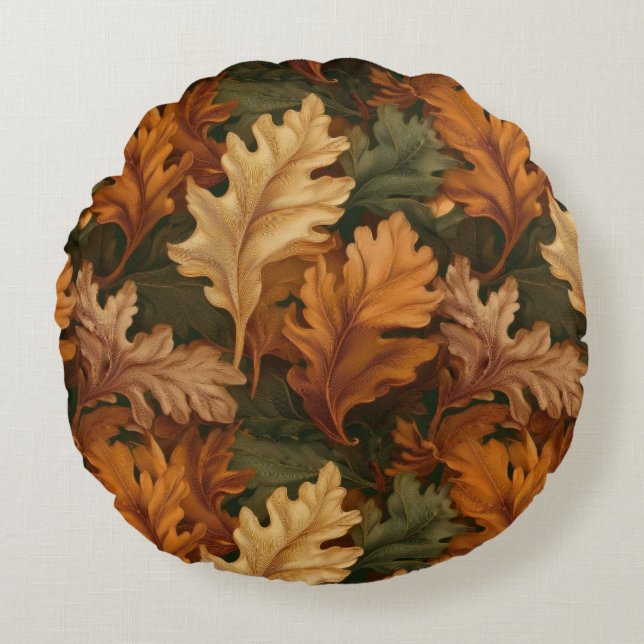 Fall Leaves  Round Pillow (Front)