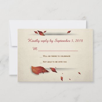 Fall Leaves Rsvp Card by SERENITYnFAITH at Zazzle