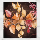 Fall Leaves | Rustic Brown Wood Wedding Envelope Liner (Design)