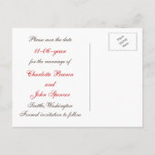 Fall Leaves Rustic Wedding Announcement Postcard (Back)