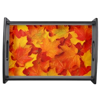 Fall Leaves Service Tray