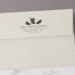 Fall leaves simple elegant wedding return address self-inking stamp<br><div class="desc">Created to coordinate with Lea Delaveris Design's Fall Leaves wedding collection,  this return address stamp features festive autumn leaves along with simple and classic typography. Add the perfect finishing touch to your Thanksgiving invitations,  wedding invitations and more with this stylish autumn return address stamp.</div>