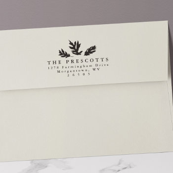 Fall Leaves Simple Elegant Wedding Return Address Self-inking Stamp by LeaDelaverisDesign at Zazzle