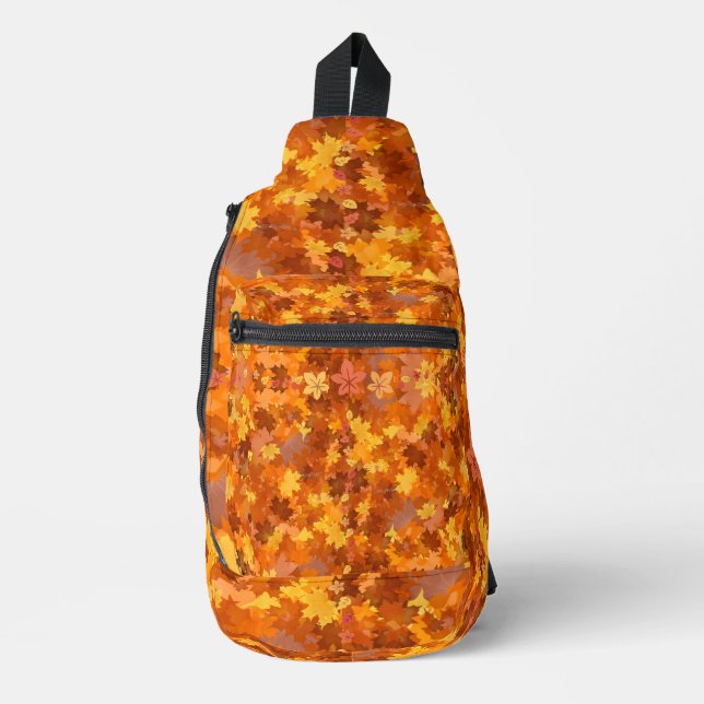 Fall Leaves Sling Bag (Front)