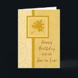 Fall Leaves son in law Birthday Card<br><div class="desc">Birthday card for son in law with a fall birthday with fall leaves design and thoughtful verse.</div>