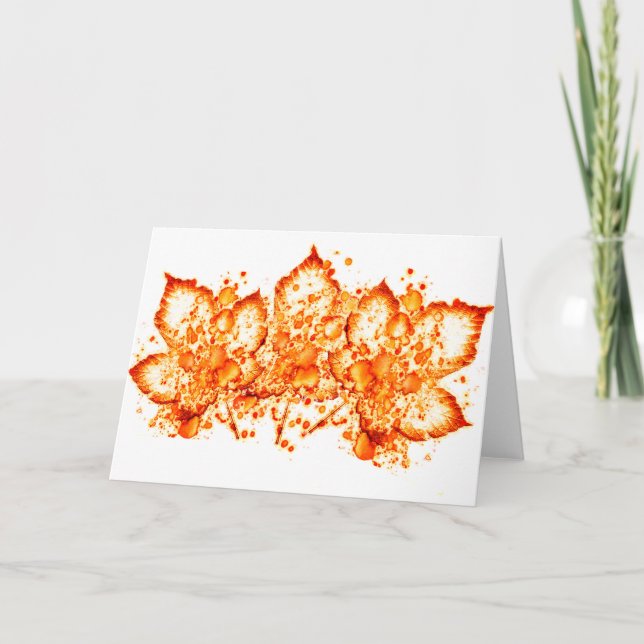 Fall leaves splatter card (Front)