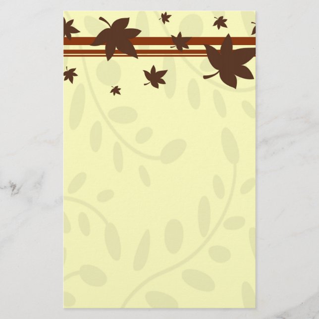 Fall Leaves Stationery (Front)