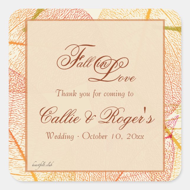 Fall Leaves Sticker (Front)