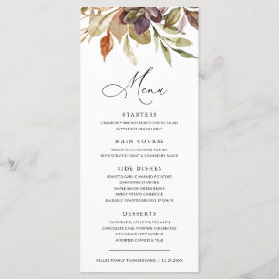 Fall Leaves Succulent Thanksgiving Friendsgiving Menu