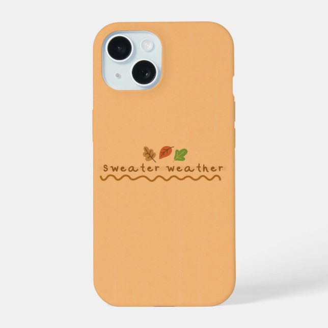 Fall Leaves Sweater Weather Iphone Case (Back)