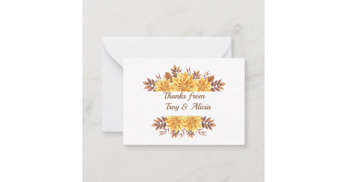 Fall Leaves Thank You Card | Zazzle