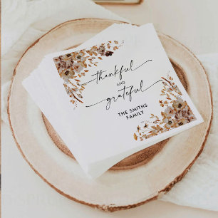 Fall Leaves Thanksgiving Dinner Paper Napkin